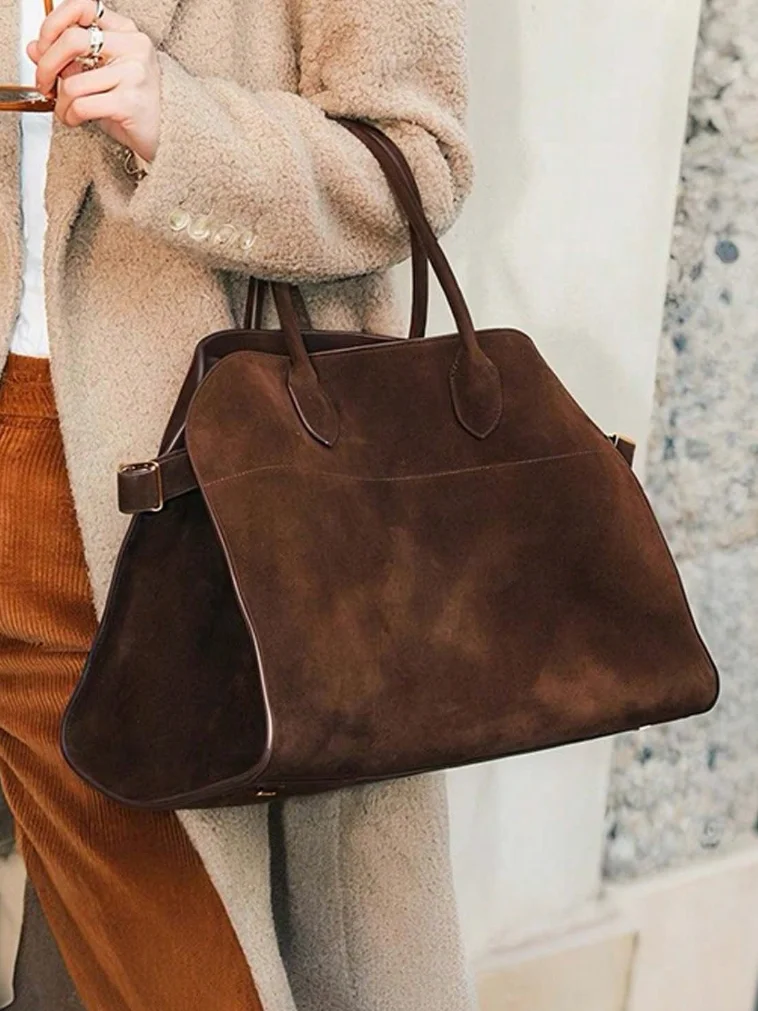 Urban Veloursleder Unifarben Klassischer Rucksack