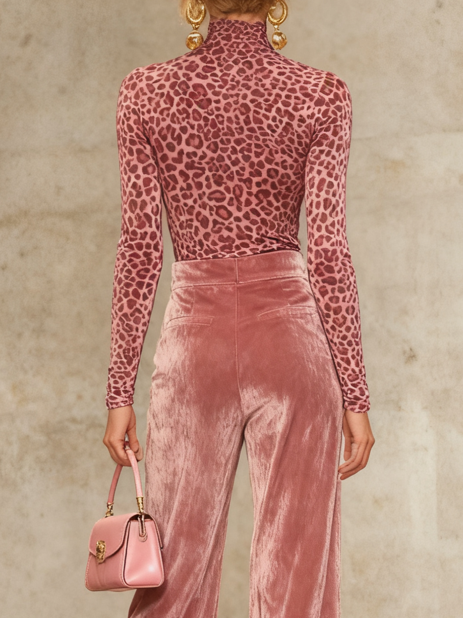 Urban Leopard Rollkragen T-Shirt