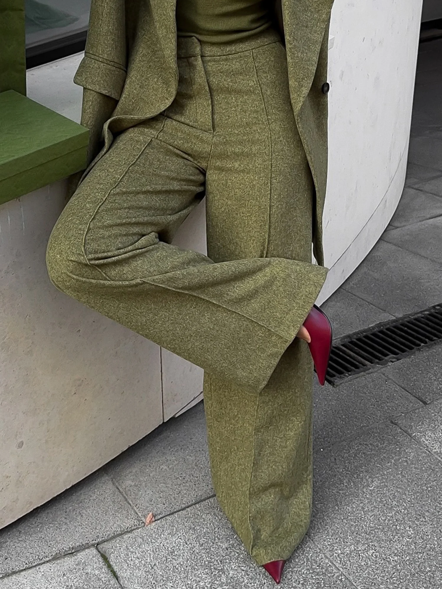 Urban Unifarben Fashion Gerade Hosen