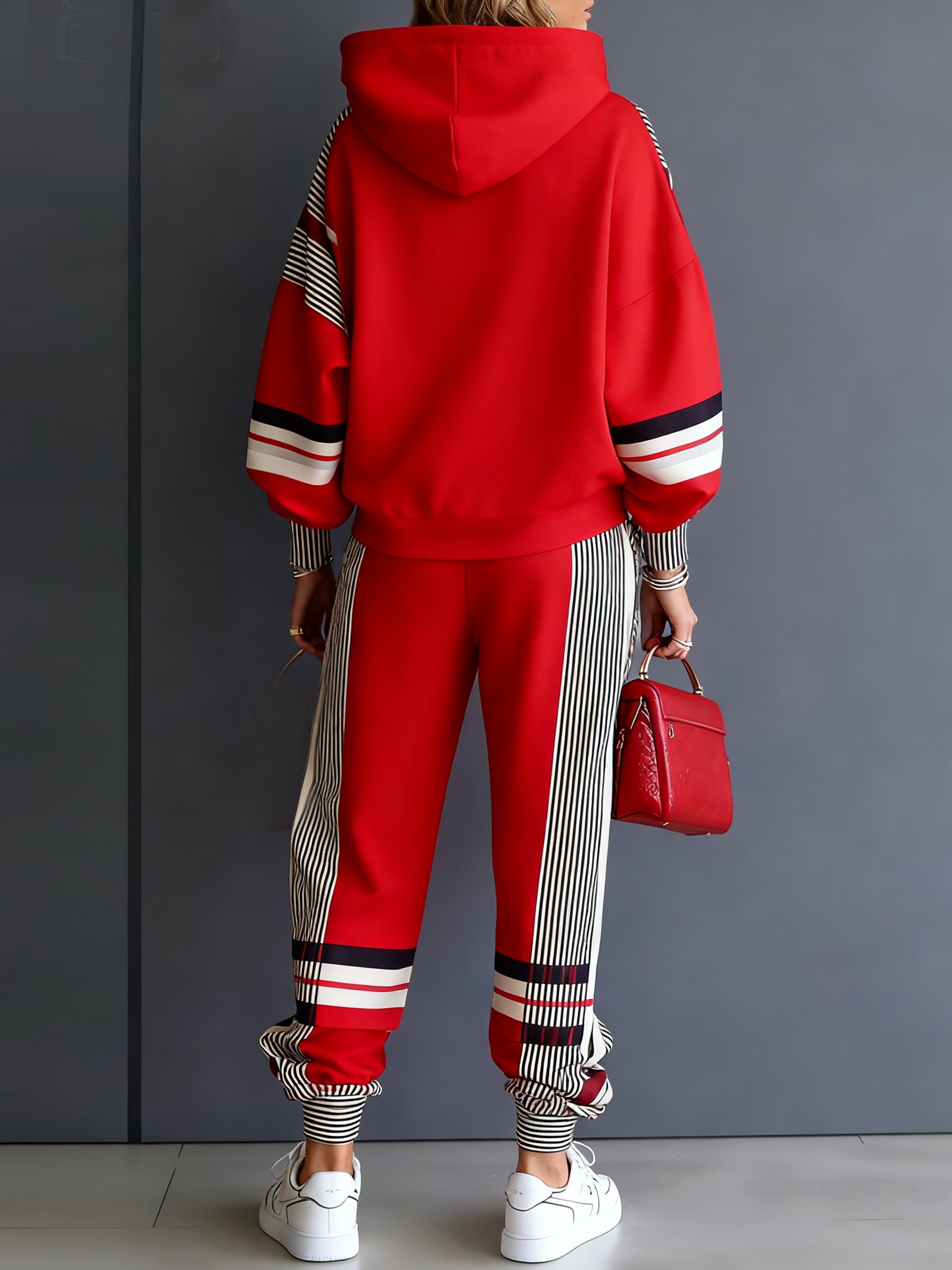 Urban Geometrisch Locker Kapuze