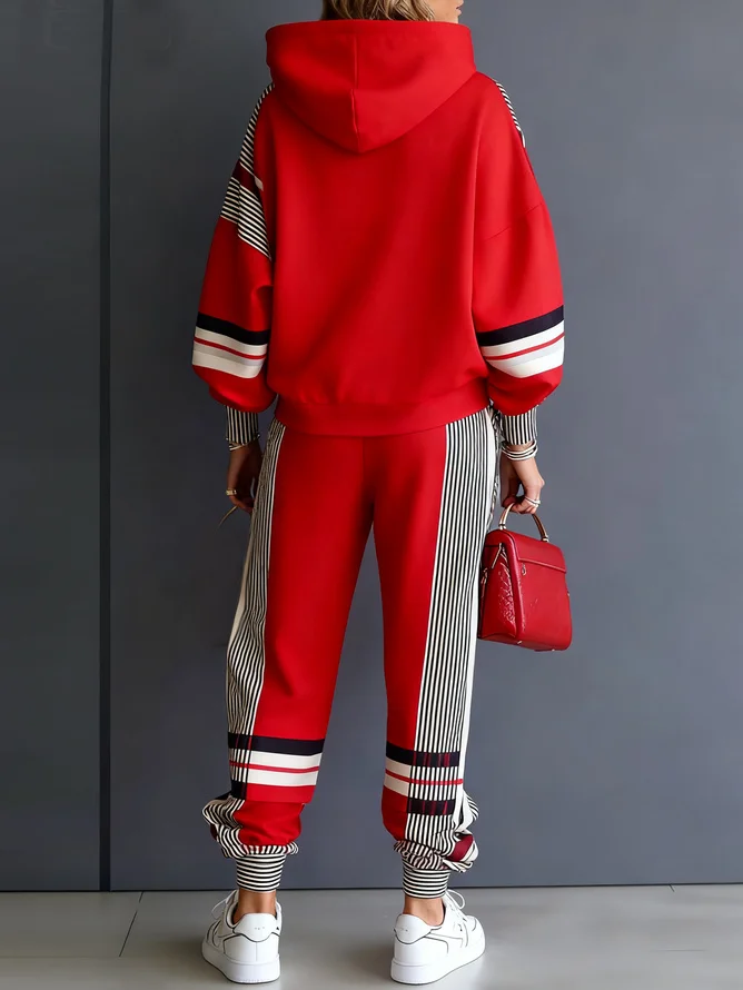 Lässig Farbblock Hose mit Knöchelband