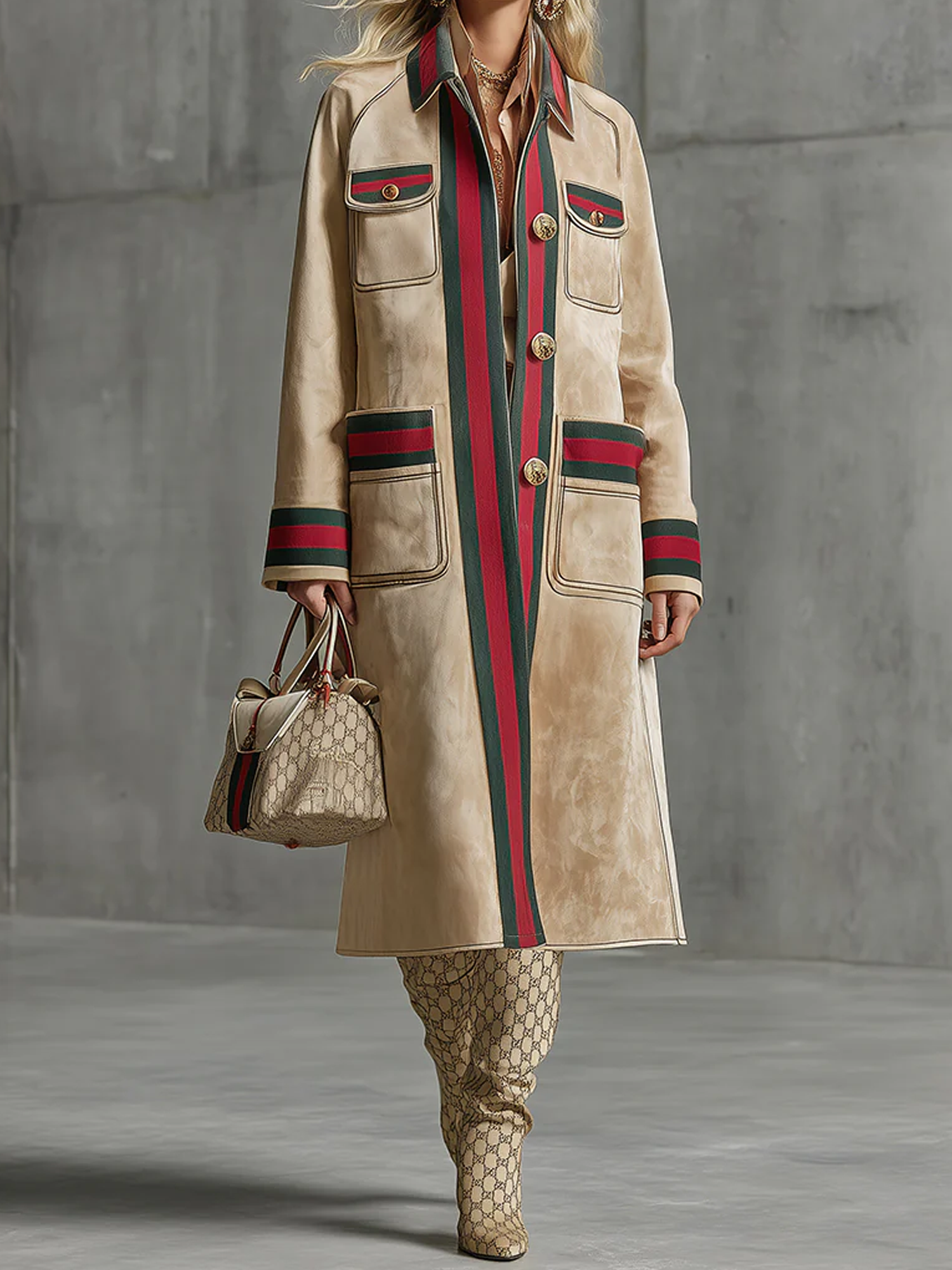 Urban Farbblock Hemdkragen Mantel