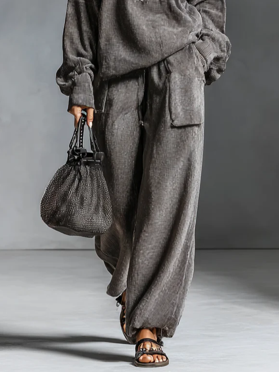 Lässig Unifarben Gerade Hosen