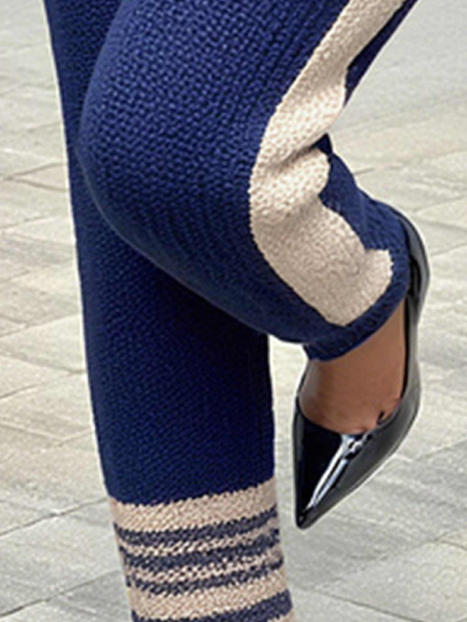 Lässig Farbblock Pullover Hose