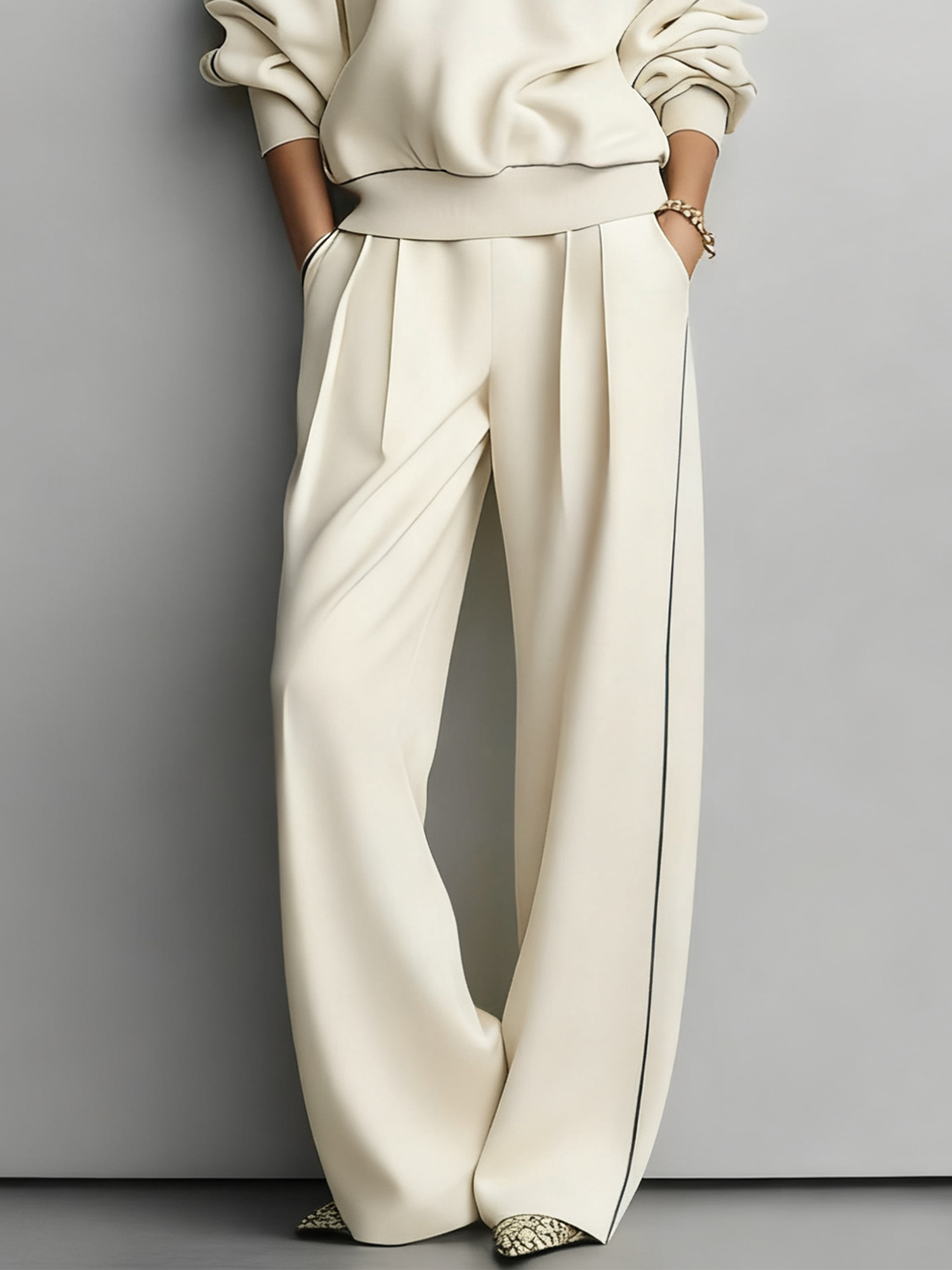 Lässig Farbblock Gerade Hosen Jogginghose & Jogger