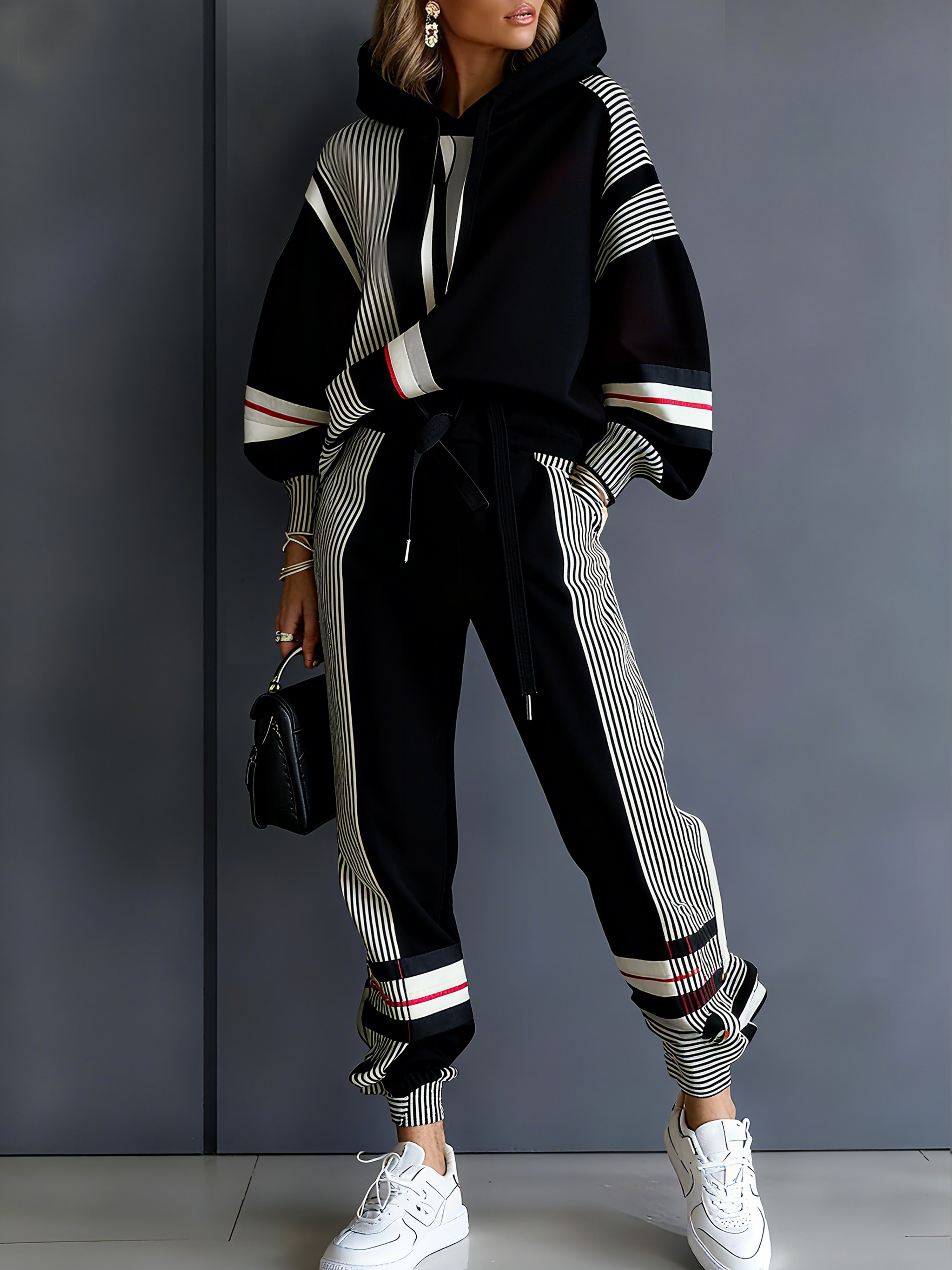 Lässig Farbblock Hose mit Knöchelband