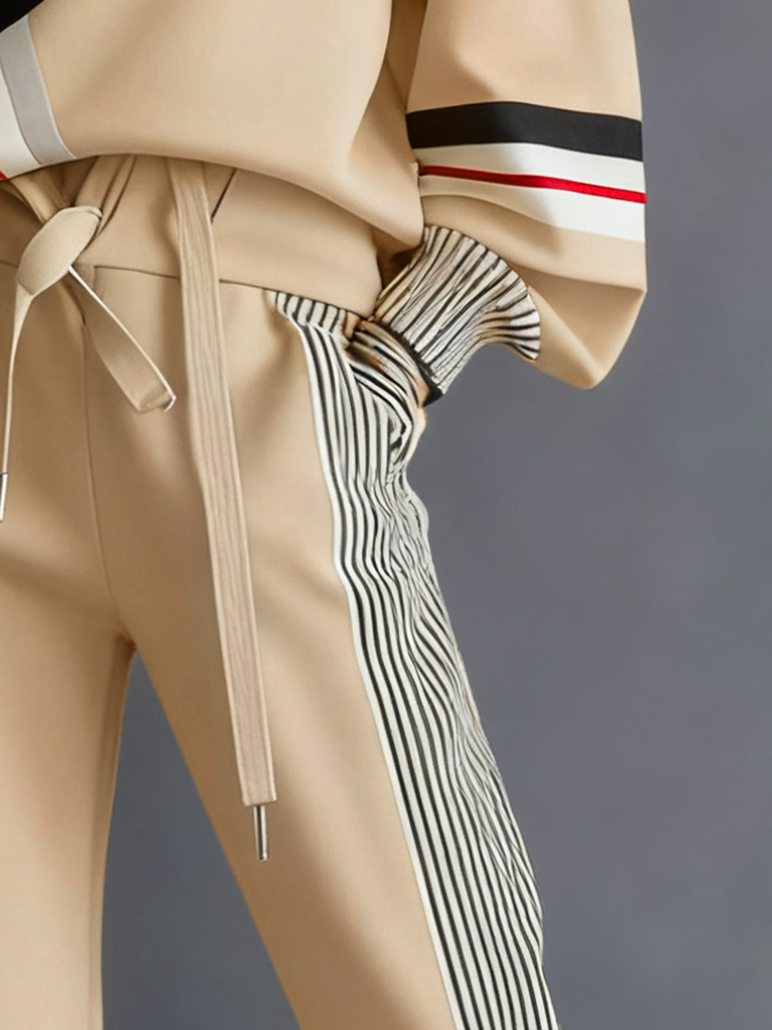 Lässig Farbblock Hose mit Knöchelband