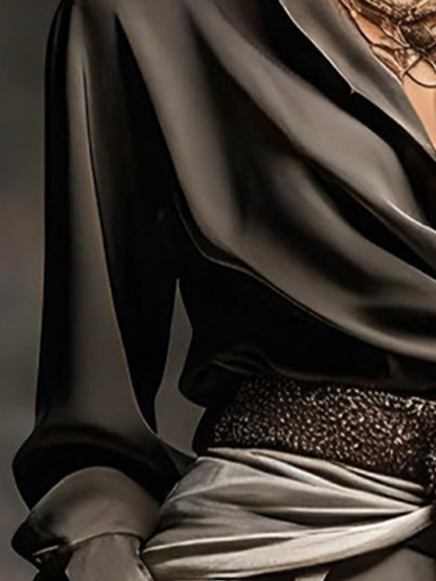 Elegant Unifarben Stehkragen Bluse