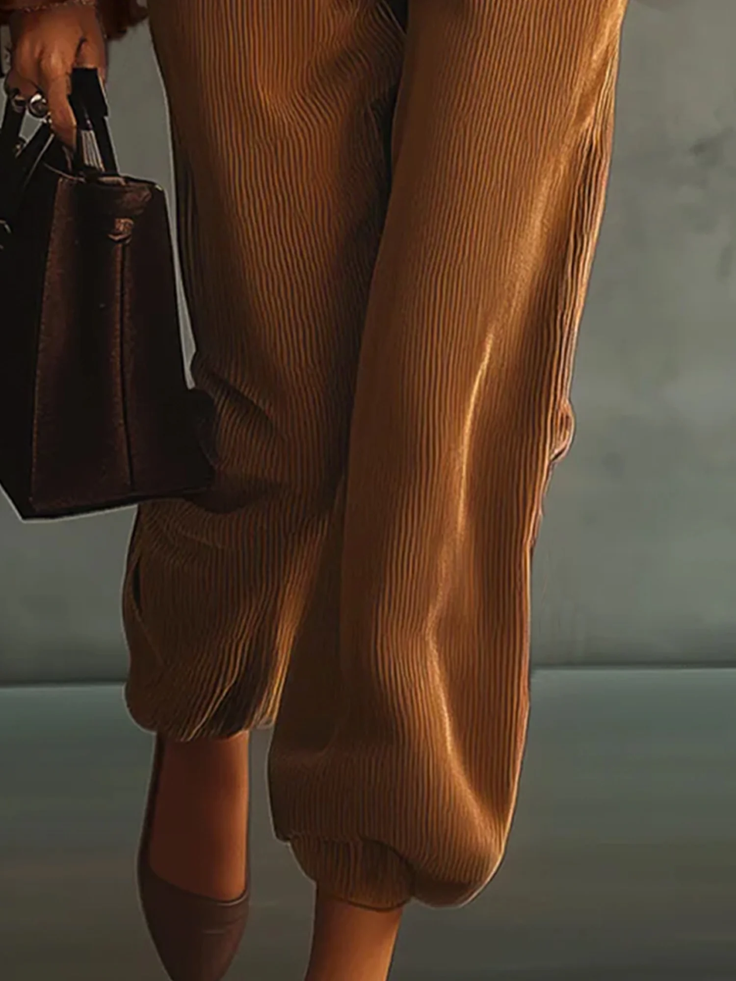 Lässig Unifarben Pumphose Hose