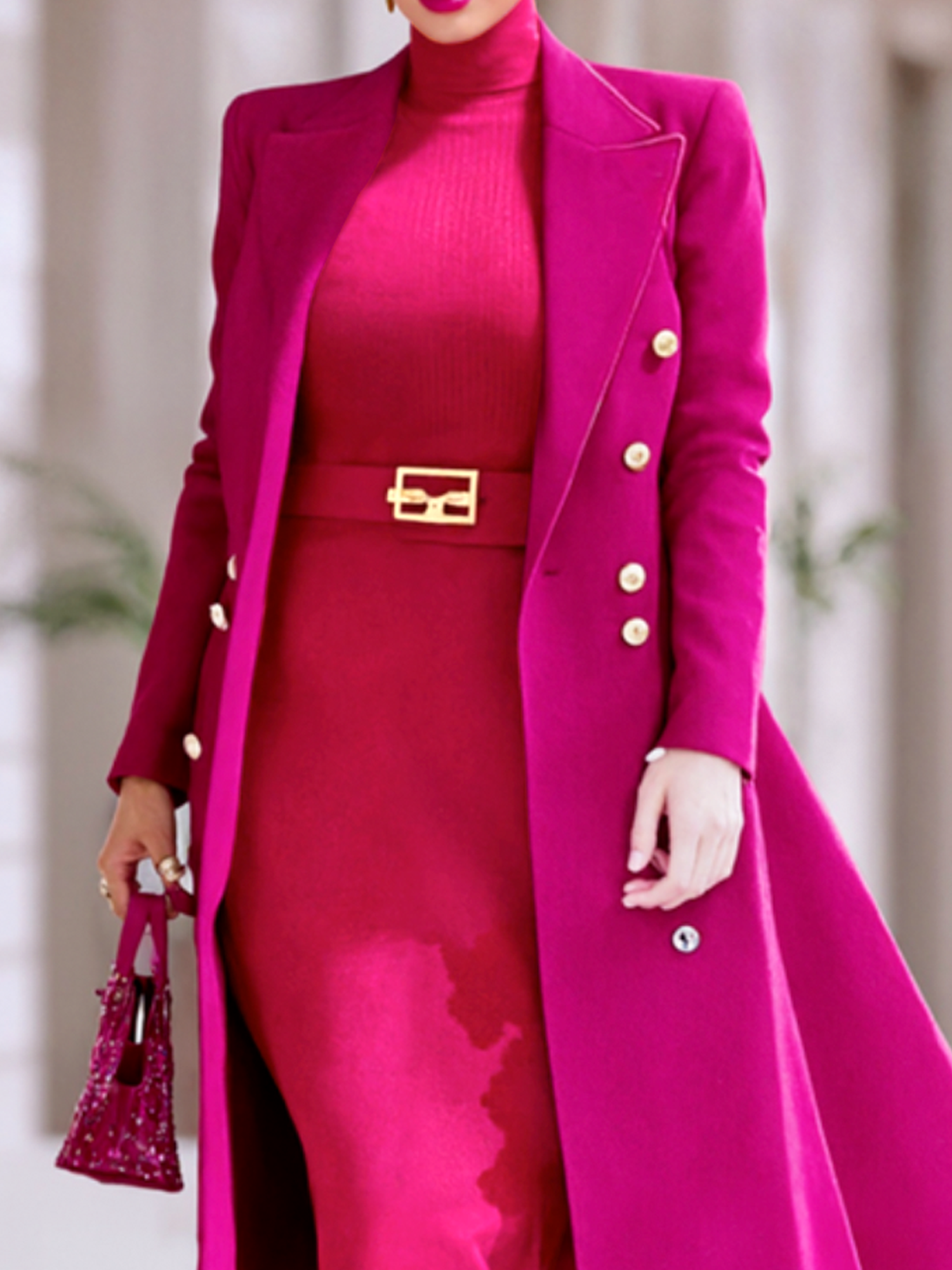 Urban Unifarben Reverskragen Mantel