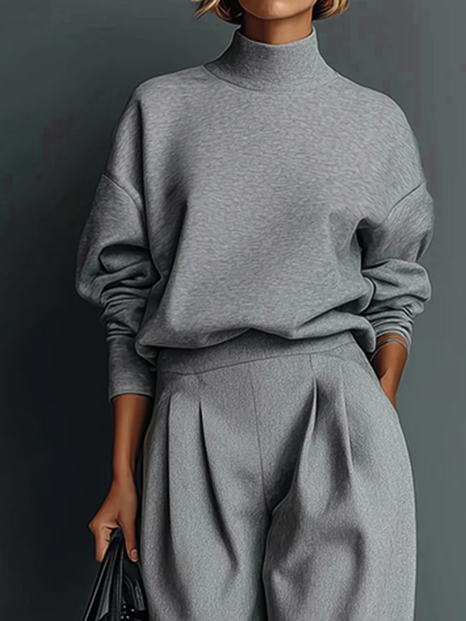 Lässig Unifarben Reißverschluss Stehkragen Sweatshirt