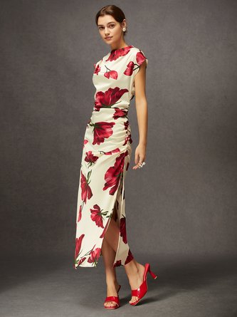 Always Elegant Midikleid Mit Kontrastbesatz