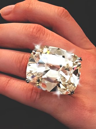Zirkon Diamant Ring groß Stein Party Ring