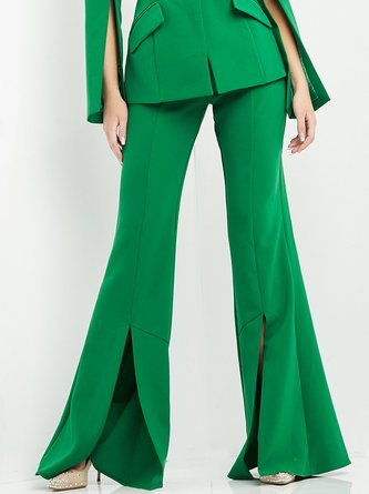 Grün Täglich Lang Urban Unifarben Fashion Hosen