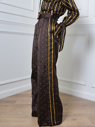 Damen Polka Dots Herbst Urban Polyester Täglich Lang H-Linie Regelmäßig Regelmäßig Größe Fashion Hosen