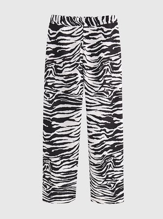 Zebra Lange Hosen mit Weitem Bein