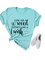 Rundhals Kurzarm Baumwolle Shirts & Blusen&Shirts
