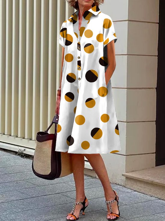 Urban Weit Polka Dots Print Kleid