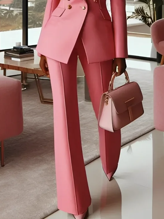 Urban Unifarben Gerade Hosen