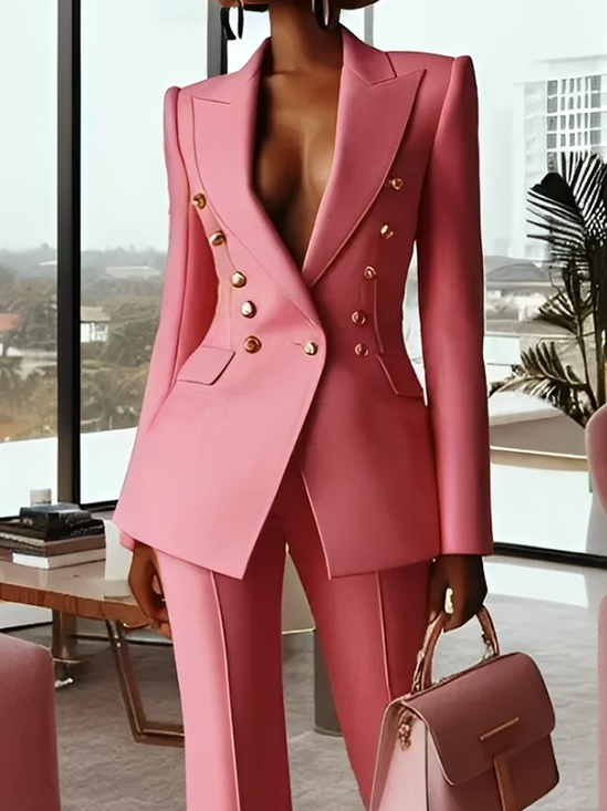 Urban Unifarben Reverskragen Blazer