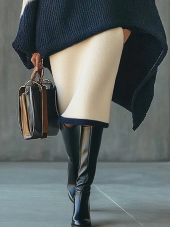 Urban Farbblock Pullover Rock