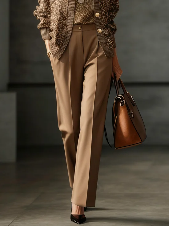 Urban Unifarben Gerade Hosen