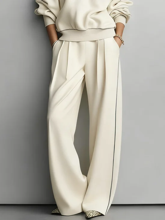 Lässig Farbblock Gerade Hosen Jogginghose & Jogger