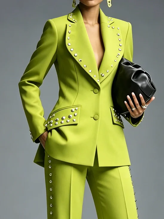 Urban Unifarben Reverskragen Blazer