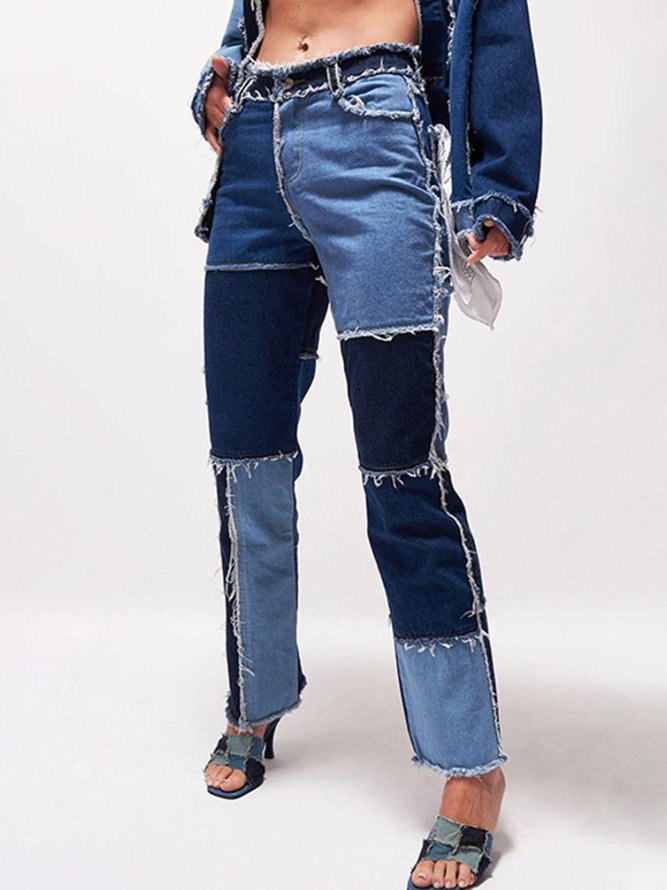 Lang mit Geradem Bein Regelmäßige Passform Jeans