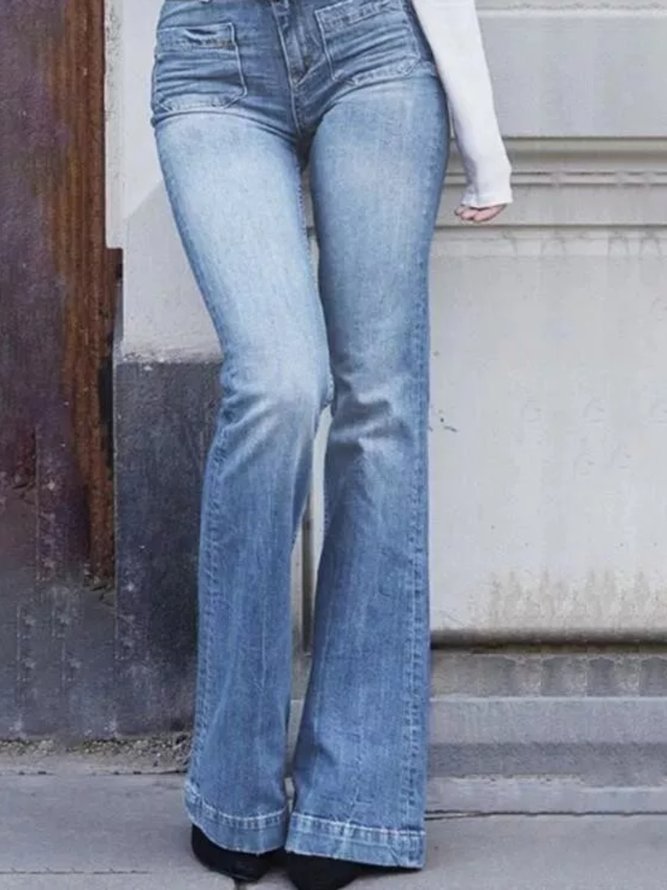 Lässig Täglich Unifarben Jeans
