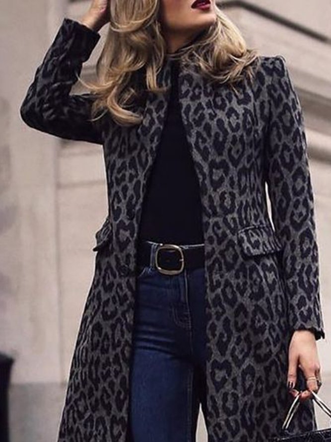 Individualität Mantel mit Leopard Print