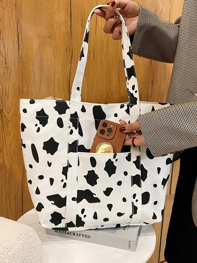 Einfach Kuh Muster Einkaufen Tasche