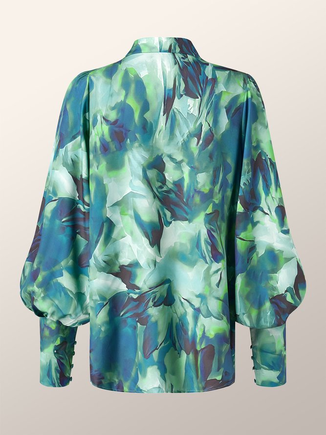 Langarm Elegante Bluse mit Hemdkragen