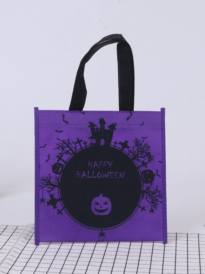 Halloween Kürbis Spinne Buchstabe Nicht Gewebe Handtasche Einkaufen Tasche Handtasche