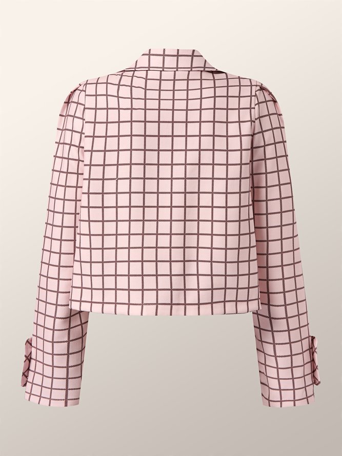 Eleganter Einfacher Mantel mit Gitter