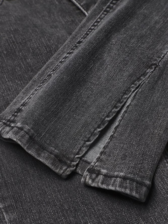 Schlitz Jeans aus Baumwolle