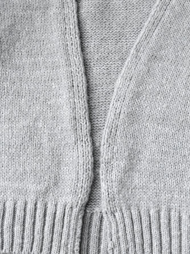 Rundhals Einfacher Pullover mit Langarm