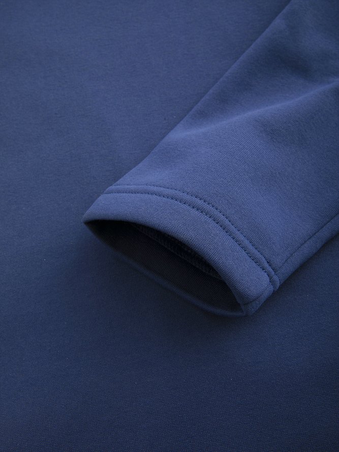 Lockeres Einfaches Sweatshirt mit Langarm