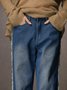 Regelmäßige Passform Farbblock Denim Urban Jeans