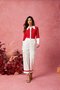 Puffärmel Farbblock Elegant Pullover Bluse