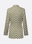 Urban Print Kariert Reverskragen Blazer