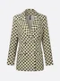 Urban Print Kariert Reverskragen Blazer