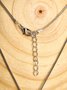 Eingelegt Türkis Antiquität gefärbt Schwarz Feder Halskette