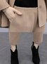 Unifarben Rundhals Elegant Bluse mit Hose Zweiteiliges Set