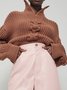 Regelmäßige Passform Eleganter Pullover mit Hochem Kragen