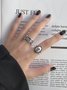 Einfach Metall Unifarben Ring
