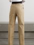 Farbblock Regelmäßige Passform Patchwork Elastisch Taille Hosen