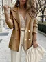 Unifarben Herbst Elegant Normal Mikroelastizität Weit Regelmäßig Regelmäßig Regelmäßig Größe Sonstiges Mantel für Damen