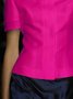 Regelmäßige Passform Kurzarm Unifarben Elegant Bluse