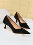 Damen minimalistisch Weinglas Absatz Flach Pumps